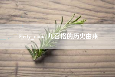 桐城九宫格的历史由来