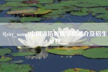 桐城中国消防救援学院简介及招生章程