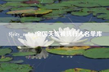桐城全国失信被执行人名单库