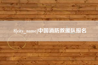 桐城中国消防救援队报名