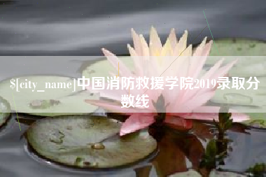 桐城中国消防救援学院2019录取分数线