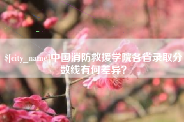 桐城中国消防救援学院各省录取分数线有何差异？