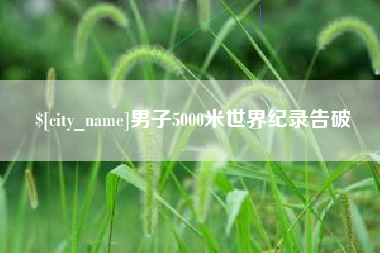 桐城男子5000米世界纪录告破