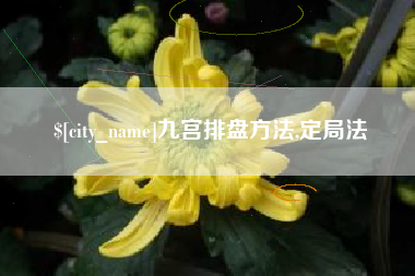 桐城九宫排盘方法,定局法
