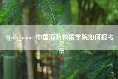 桐城中国消防救援学院如何报考