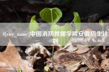桐城中国消防救援学院安徽招生计划