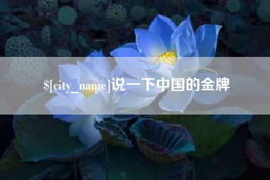 桐城说一下中国的金牌