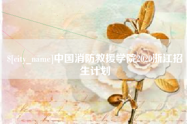 桐城中国消防救援学院2020浙江招生计划