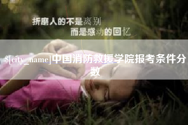 桐城中国消防救援学院报考条件分数