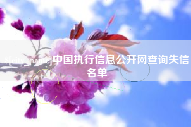 桐城中国执行信息公开网查询失信名单