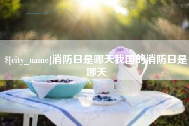 桐城消防日是哪天我国的消防日是哪天
