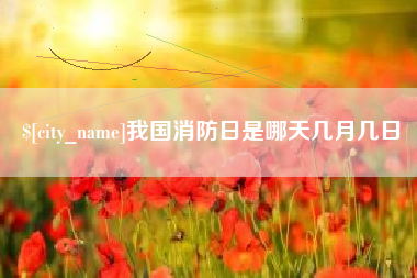 桐城我国消防日是哪天几月几日