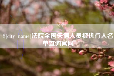 桐城法院全国失信人员被执行人名单查询官网
