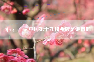 桐城中国第十九枚金牌是谁得的