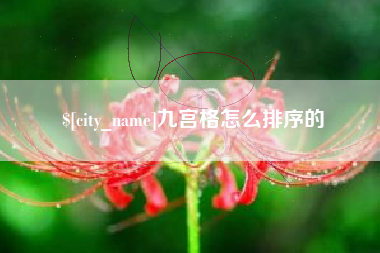 桐城九宫格怎么排序的