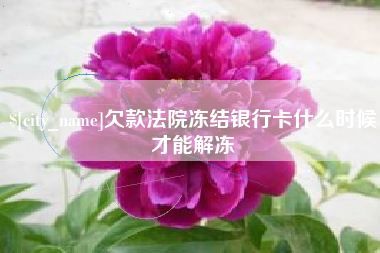 桐城欠款法院冻结银行卡什么时候才能解冻