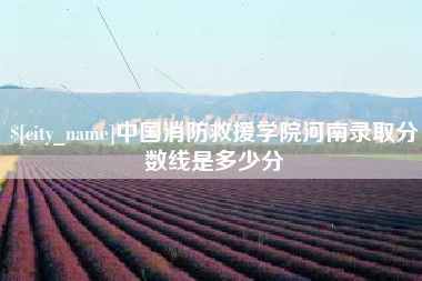 桐城中国消防救援学院河南录取分数线是多少分
