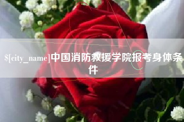 桐城中国消防救援学院报考身体条件