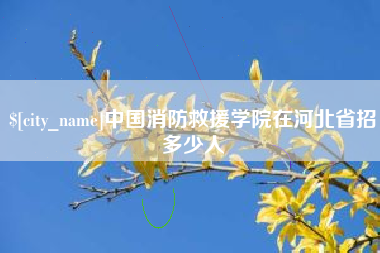 桐城中国消防救援学院在河北省招多少人