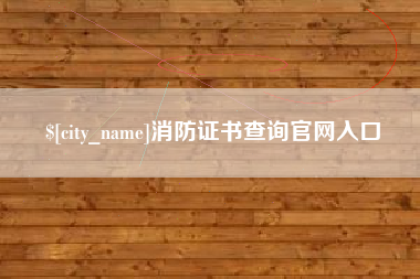 桐城消防证书查询官网入口