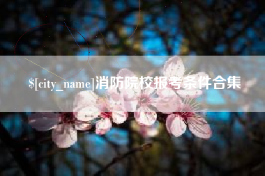 桐城消防院校报考条件合集