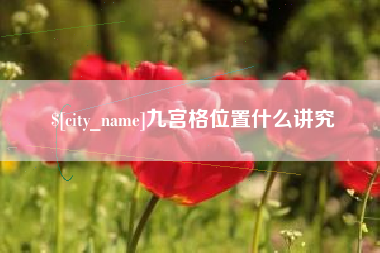 桐城九宫格位置什么讲究